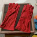 Leather hand gloves